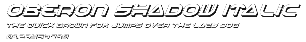 Oberon Shadow Italic Preview