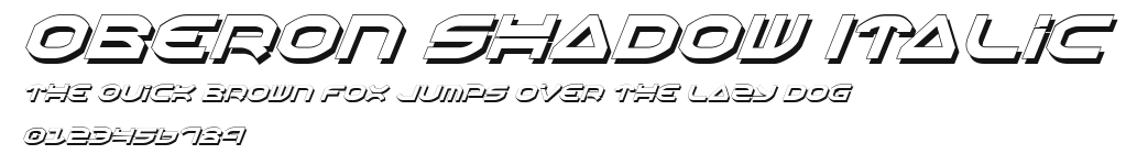 Oberon Shadow Italic Preview