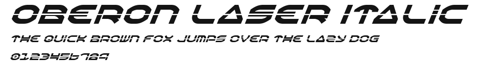 Oberon Laser Italic Preview