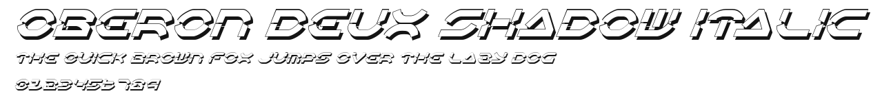 Oberon Deux Shadow Italic Preview
