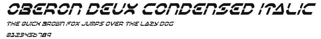 Oberon Deux Condensed Italic Preview