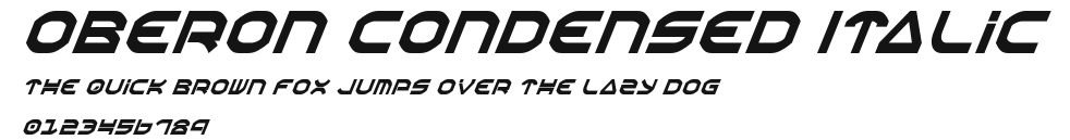 Oberon Condensed Italic Preview