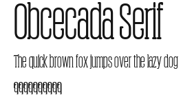 Obcecada Serif Preview