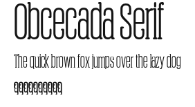Obcecada Serif Preview