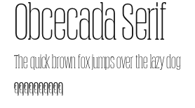 Obcecada Serif Preview