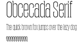 Obcecada Serif Preview