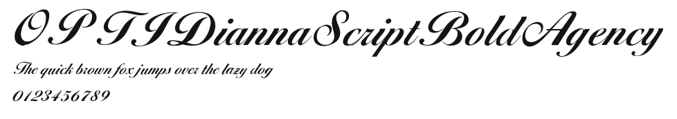 OPTIDiannaScriptBoldAgency Preview