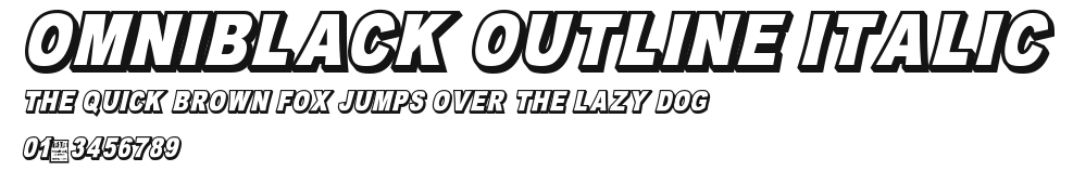 OMNIBLACK Outline Italic Preview