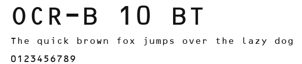 OCR-B 10 BT Preview