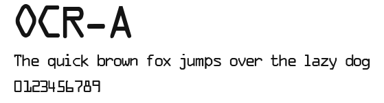 OCR-A Preview