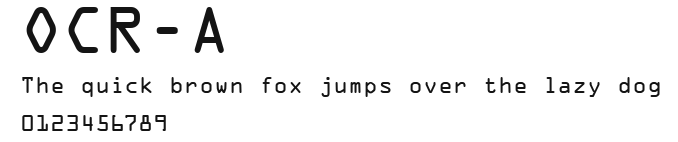 OCR-A Preview