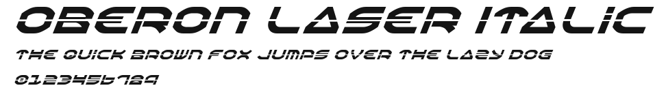 Oberon Laser Italic Preview