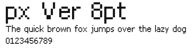 px Ver 8pt Preview