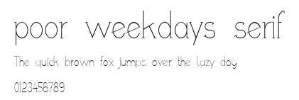 poor weekdays serif Preview
