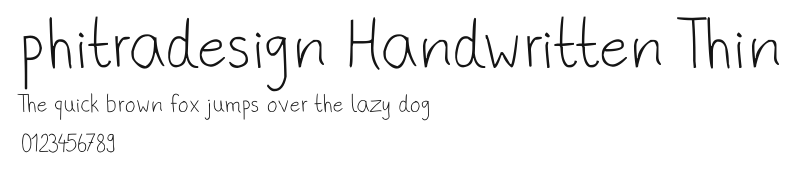phitradesign Handwritten Thin Preview