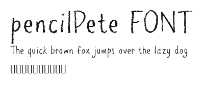 pencilPete FONT Preview