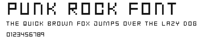 Punk Rock Font Preview