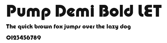 Pump Demi Bold LET Preview
