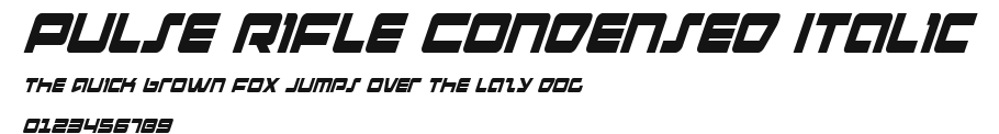 Pulse Rifle Condensed Italic Preview