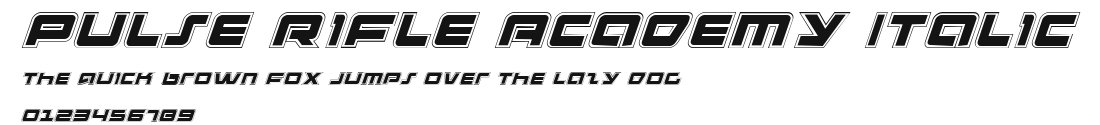 Pulse Rifle Academy Italic Preview