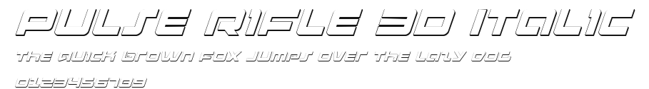 Pulse Rifle 3D Italic Preview
