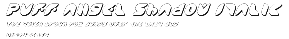 Puff Angel Shadow Italic Preview
