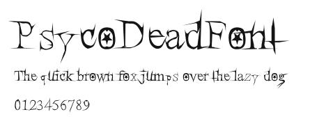 PsycoDeadFont Preview