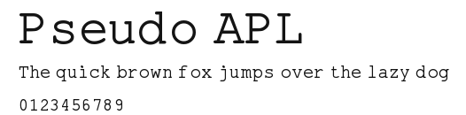 Pseudo APL Preview