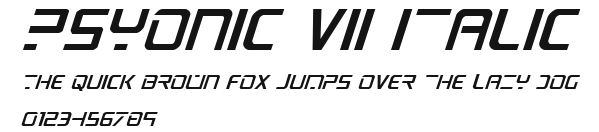 PsYonic VII Italic Preview