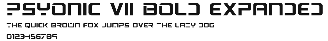 PsYonic VII Bold Expanded Preview