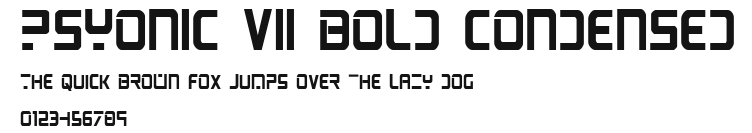PsYonic VII Bold Condensed Preview
