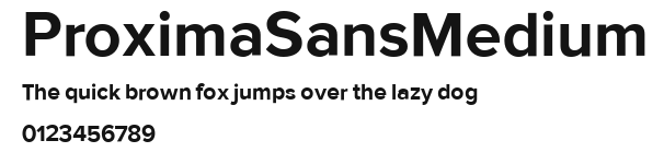 ProximaSansMedium Preview