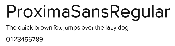 ProximaSansRegular Preview