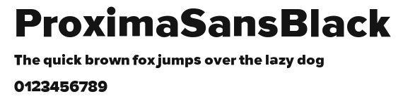 ProximaSansBlack Preview