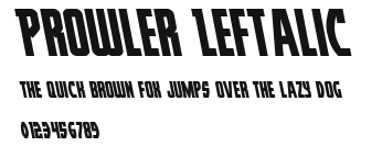 Prowler Leftalic Preview