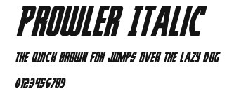 Prowler Italic Preview