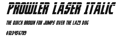 Prowler Laser Italic Preview