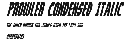 Prowler Condensed Italic Preview