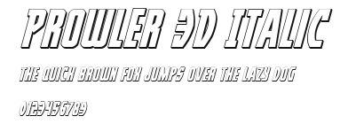 Prowler 3D Italic Preview