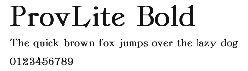ProvLite Bold Preview