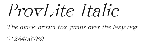 ProvLite Italic Preview