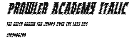 Prowler Academy Italic Preview