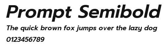 Prompt Semibold Preview