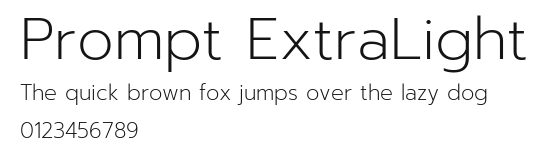 Prompt ExtraLight Preview