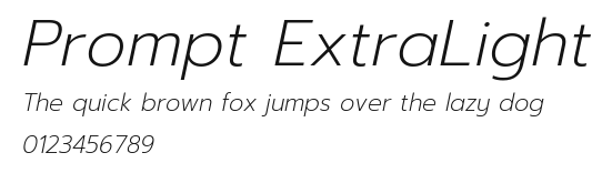 Prompt ExtraLight Preview