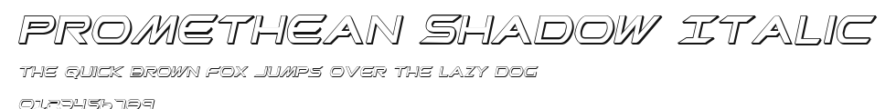 Promethean Shadow Italic Preview