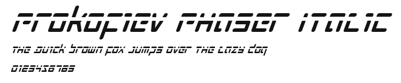Prokofiev Phaser Italic Preview