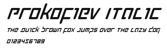 Prokofiev Italic Preview