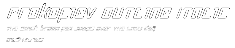 Prokofiev Outline Italic Preview