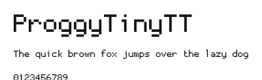 ProggyTinyTT Preview